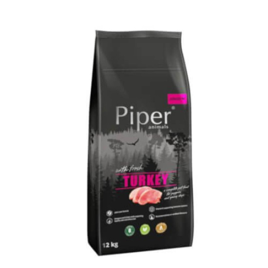 Piper – Hrană Uscată pentru Câini Junior cu Carne de Curcan – 12 kg